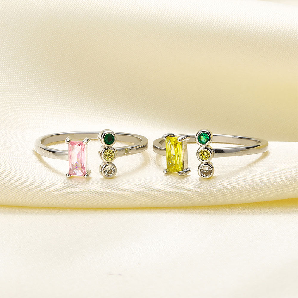 "Unending Love Mother's Ring with customizable birthstones, symbolizing motherhood and family bonds."