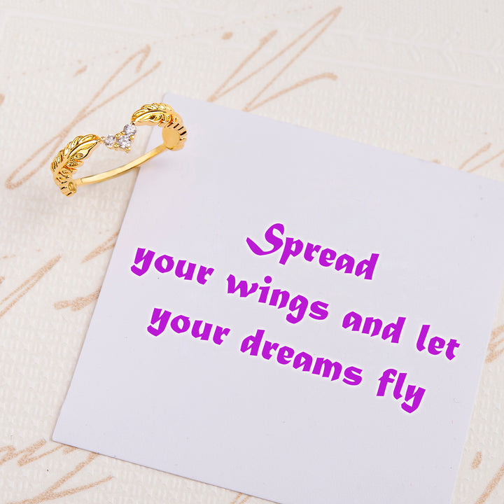 "Spread your wings and let your dreams fly" Ring