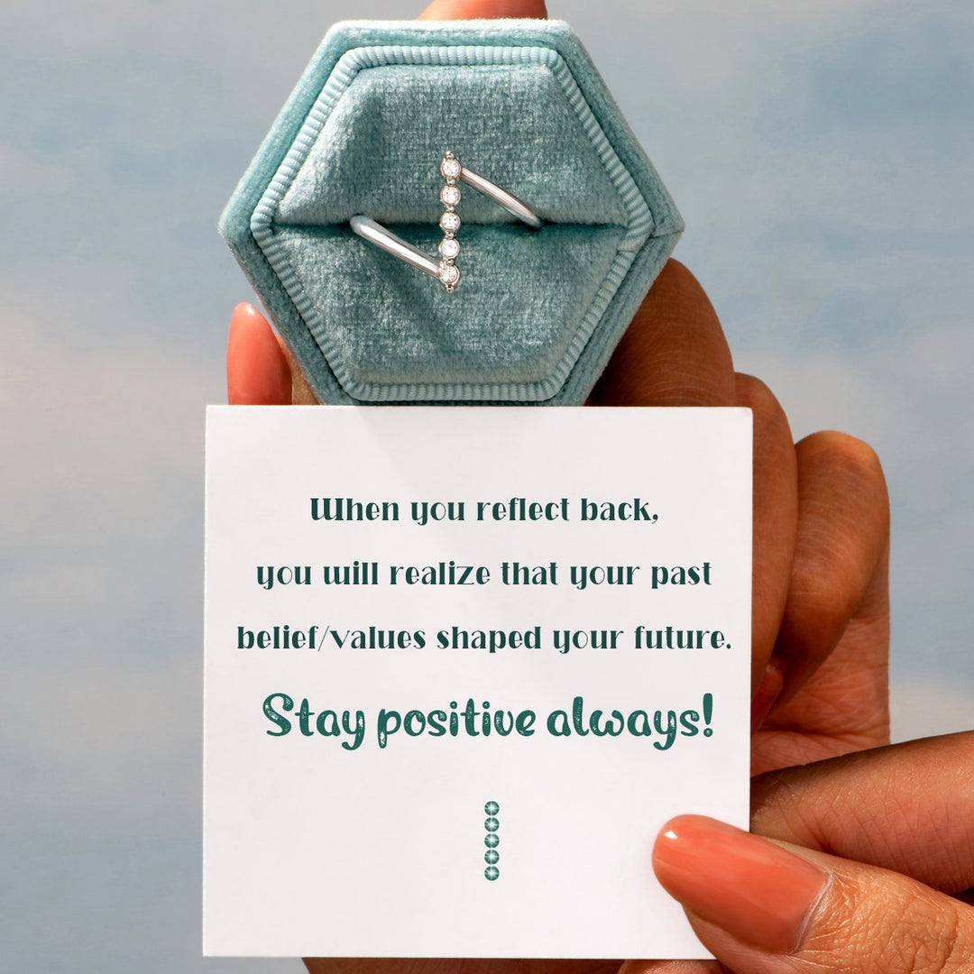 When you reflect back, you will realize that your past belief/values shaped your future. Stay positive always! - Ring