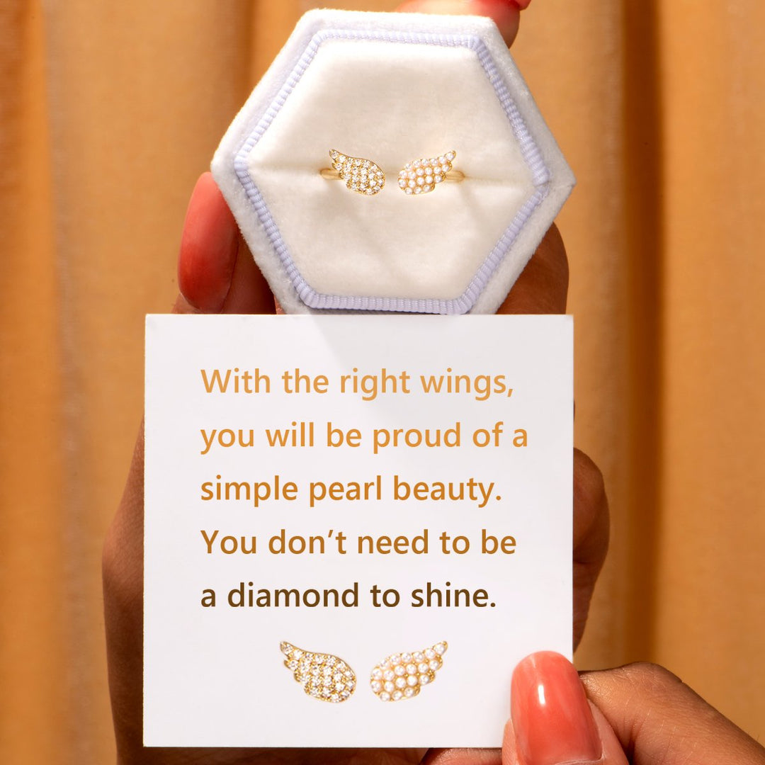 "With the right wings" Adjustable Ring