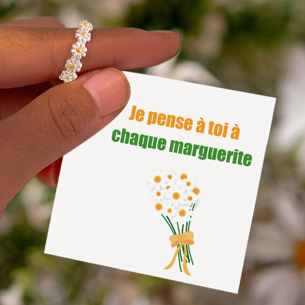 Je pense ¨¤ toi ¨¤ chaque marguerite - Bague