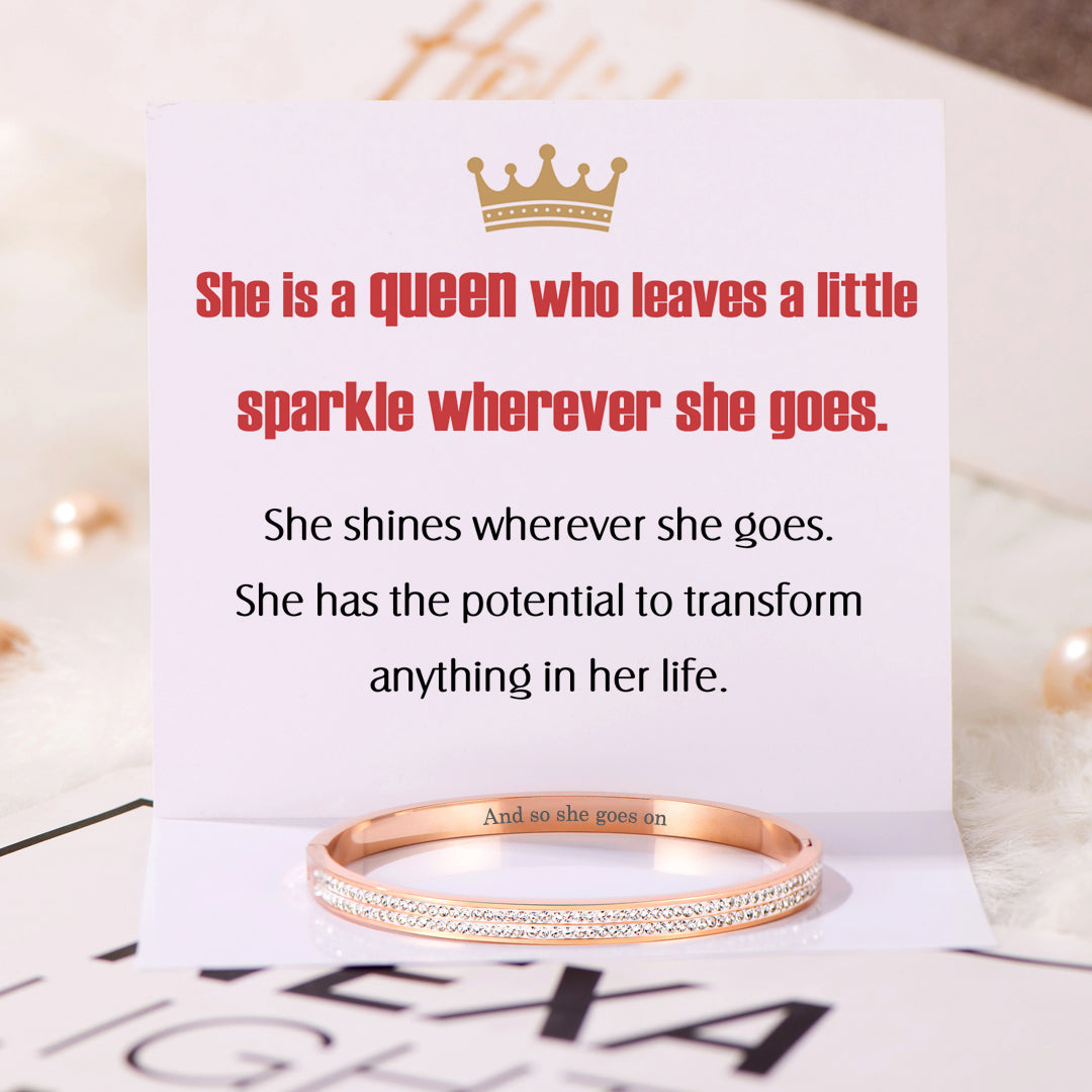 "And so she goes on" Diamond Bracelet