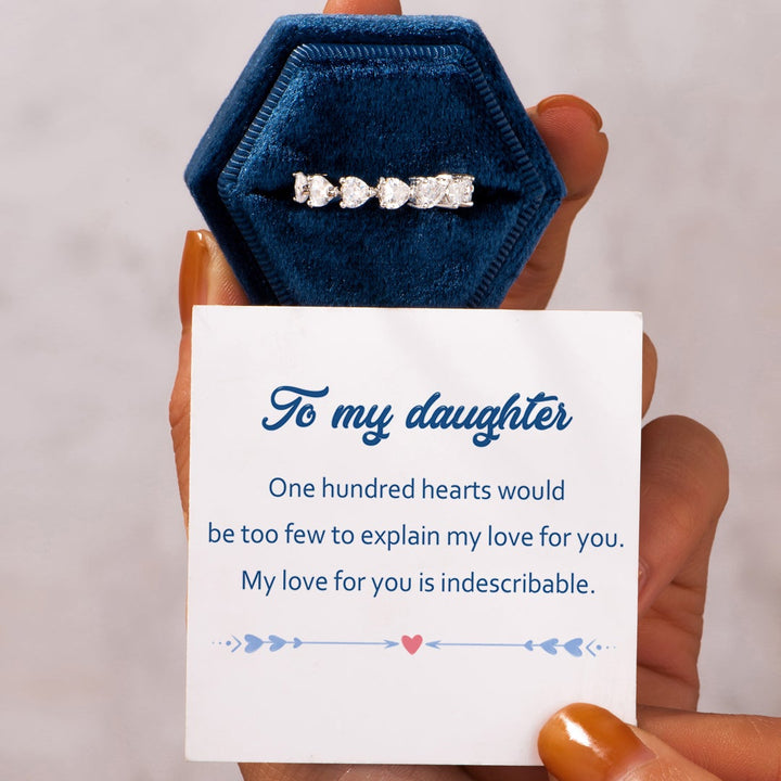 To My Daughter "My love for you is indescribable" Adjustable Ring