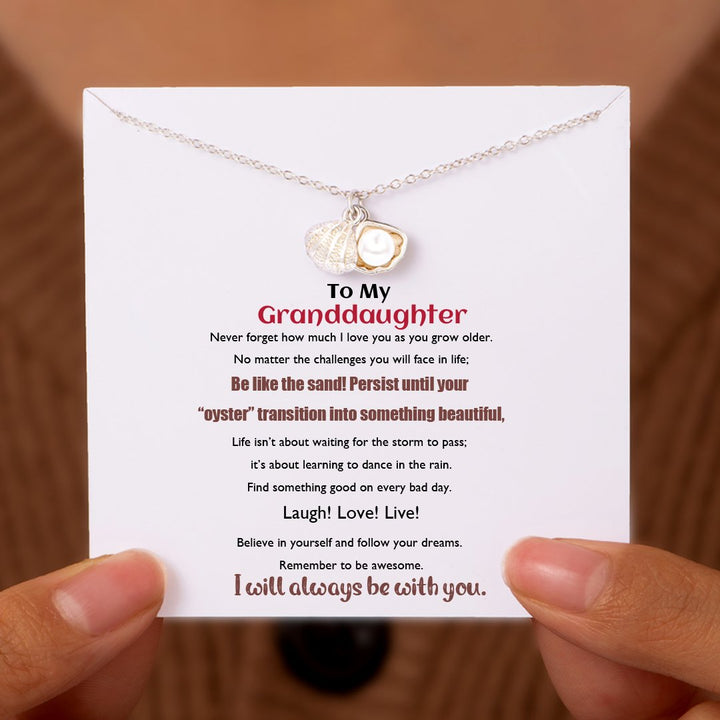 "To My Granddaughter, "Never forget how much I love you as you grow older." Necklace