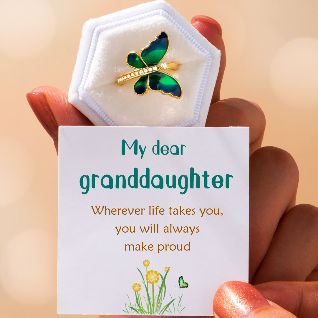 "My dear granddaughter, wherever life takes you, you will always make proud" Ring