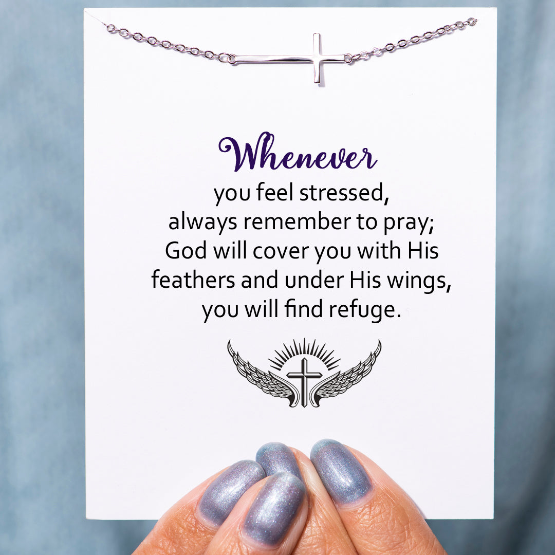 "Always remember to pray" Cross Bracelet