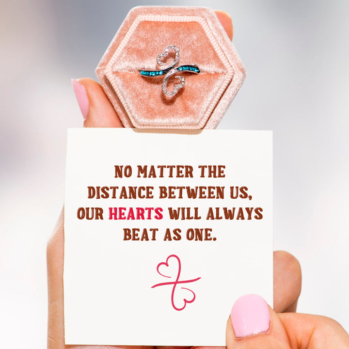 "Our hearts will always beat as one" Heart To Heart Ring