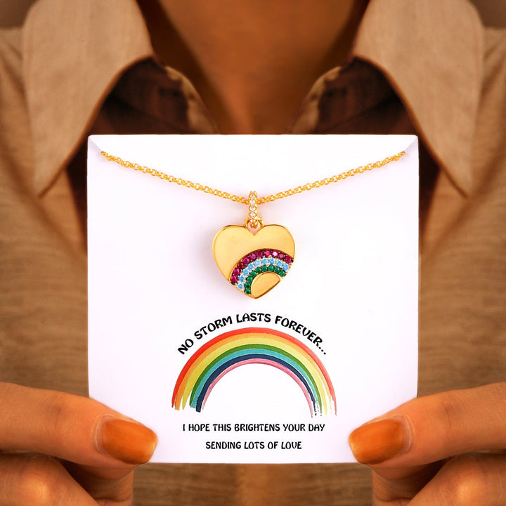 "BRIGHTEN YOUR DAY SENDING LOTS OF LOVE" Necklace