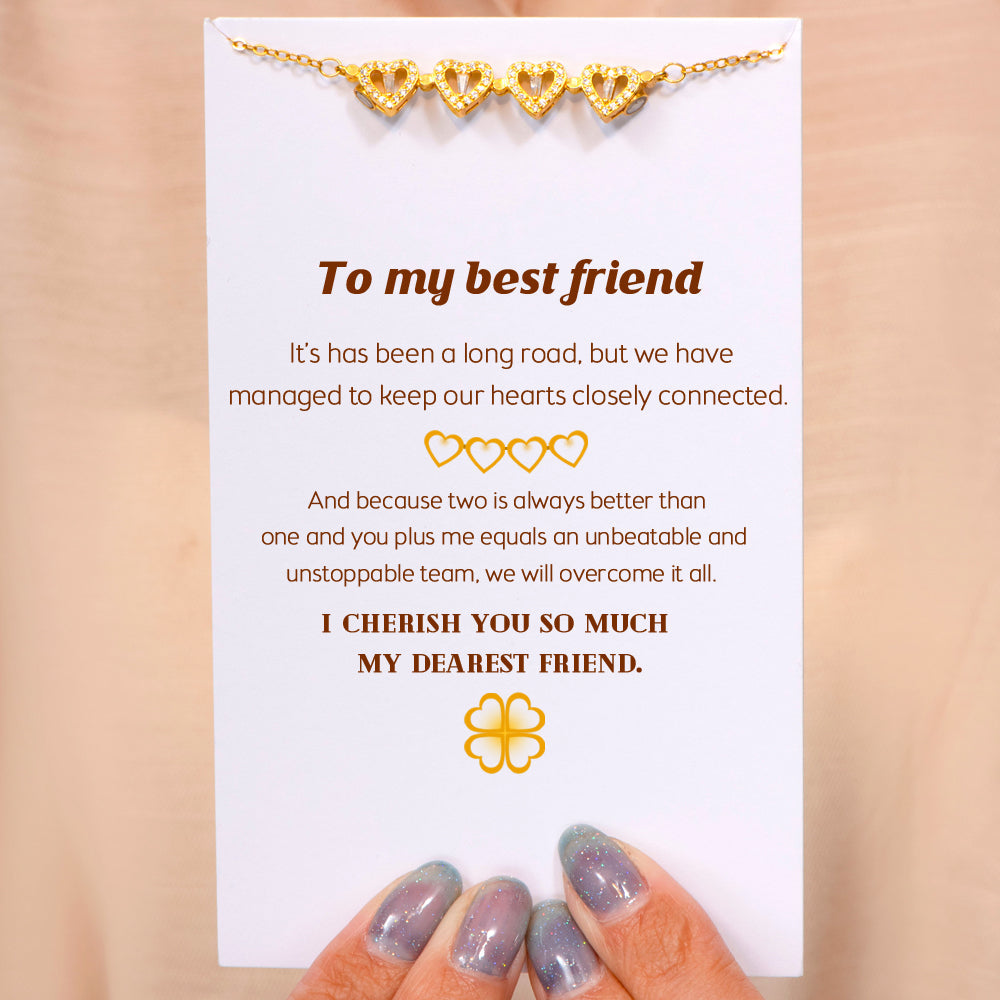 To My Best Friend "Keep our hearts closely connected" Union Necklace