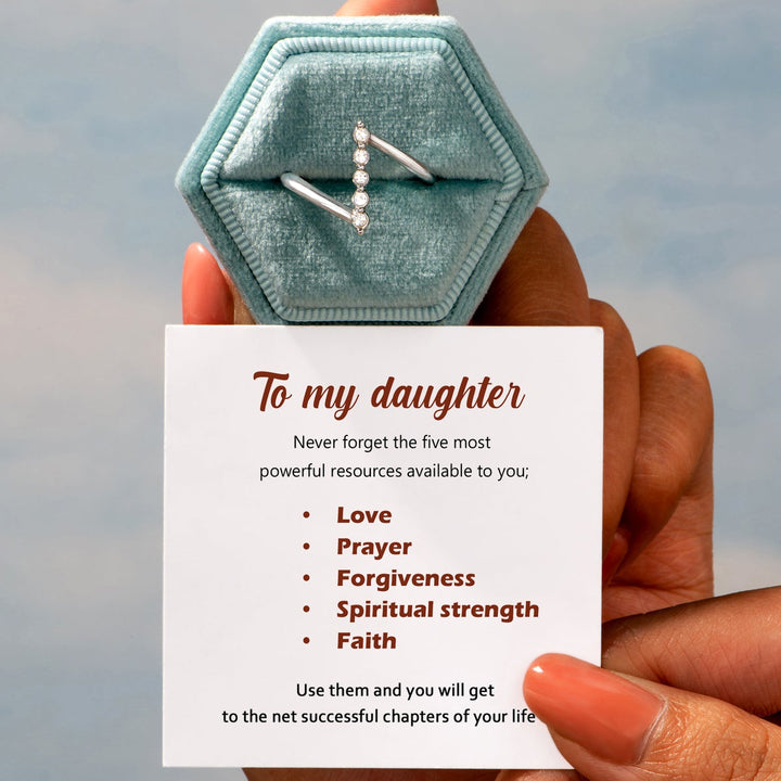 To My Daughter "Use them and you will get to the net successful chapters of your life" Ring