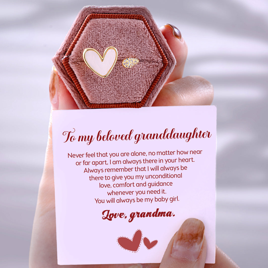 To My Granddaughter "Unconditional Love" Warm Heart Ring