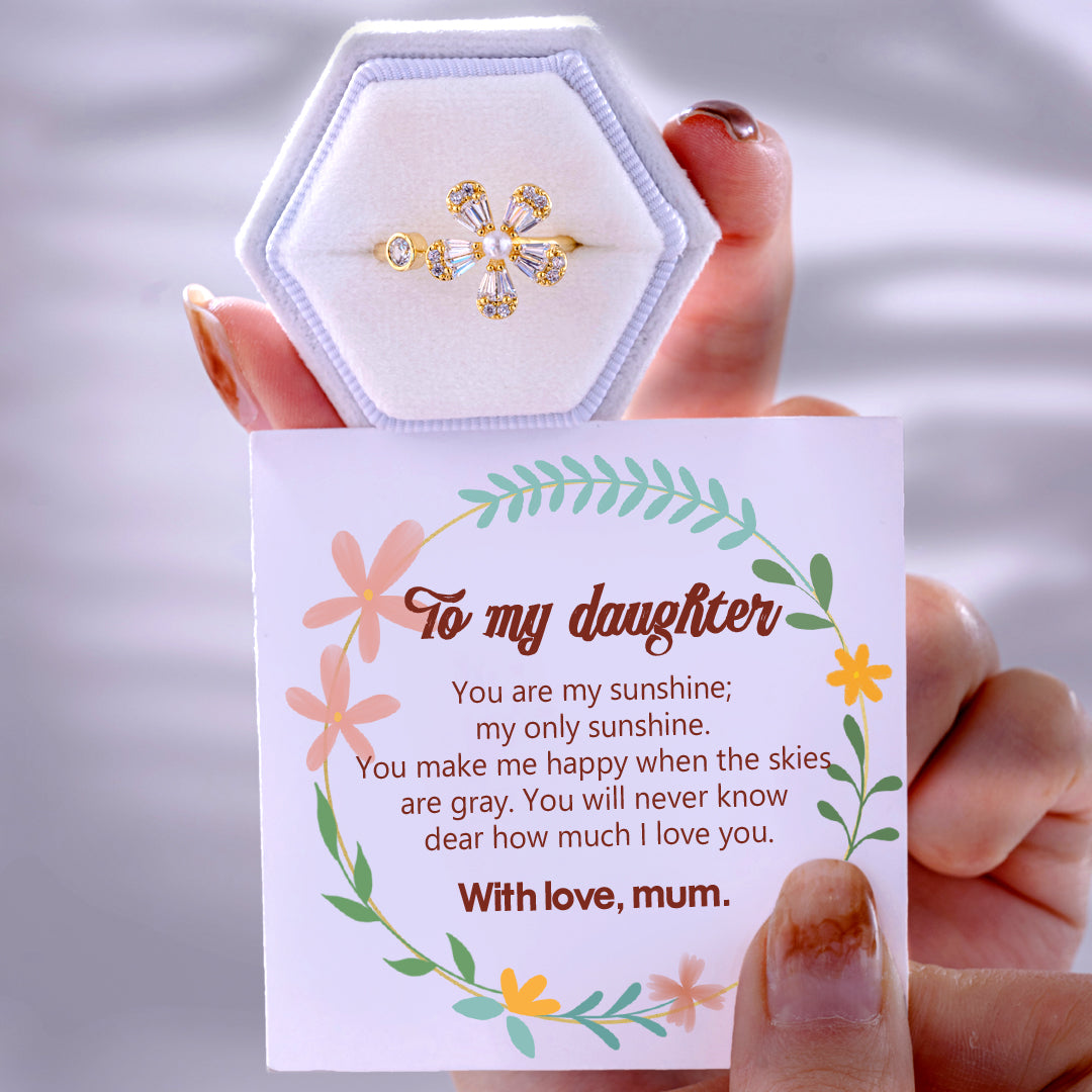 To My Daughter "You are my sunshine" Sunshine Ring