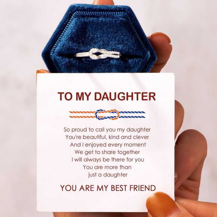 To My Daughter "You are more than just a daughter" Adjustable Knot Ring