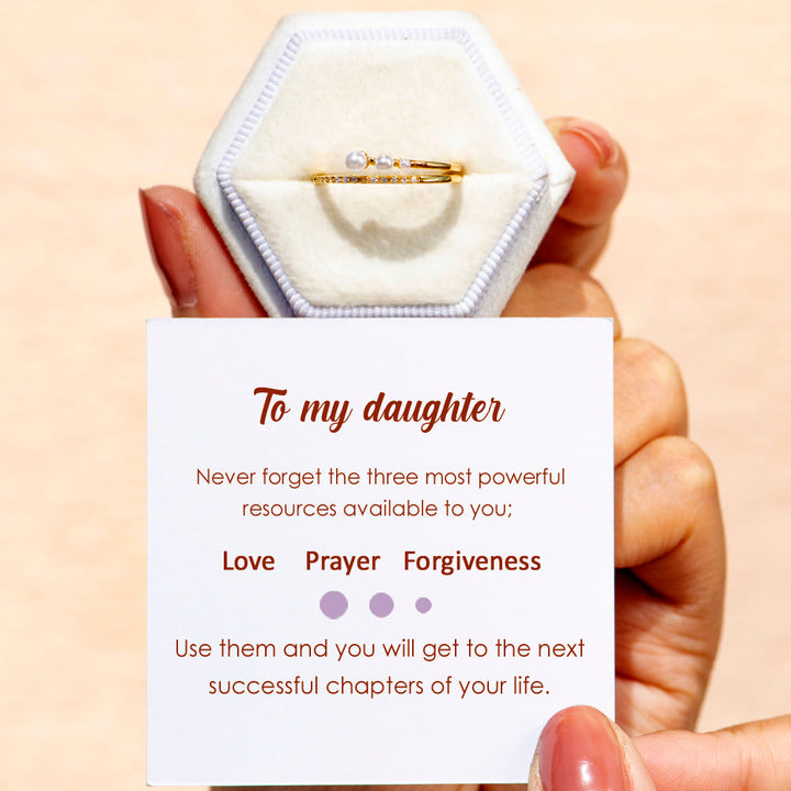 To My Daughter "Love Prayer Forgiveness" Ring