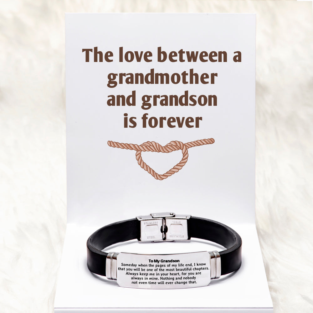 To My Grandson "Forever Love" Men's Bracelet