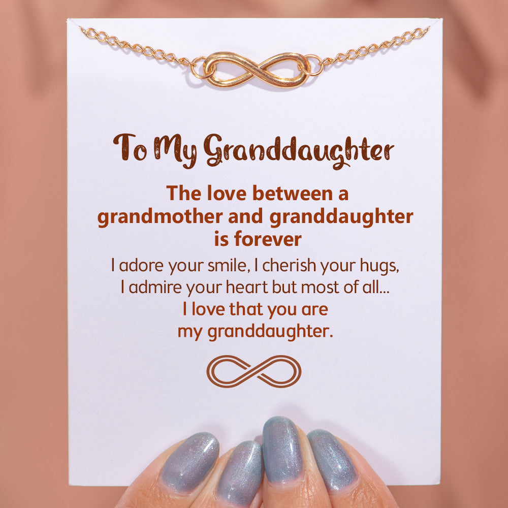 To My Granddaughter "I love that you are my granddaughter" Infinite Love Bracelet