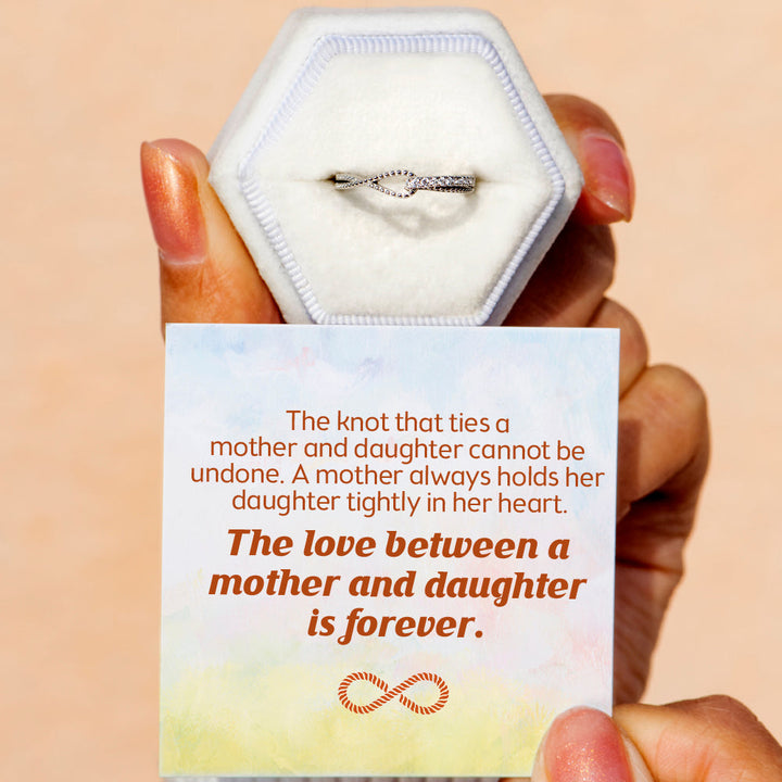 To My Daughter "The knot that ties a mother and daughter" Tight Knot Ring