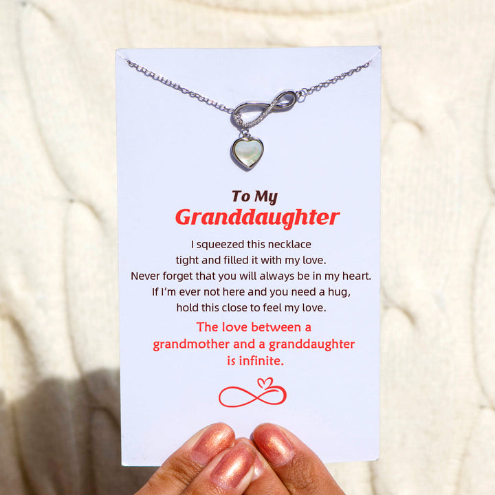 To My Granddaughter “The love between a grandmother and a granddaughter is infinite.” Infinite Necklace