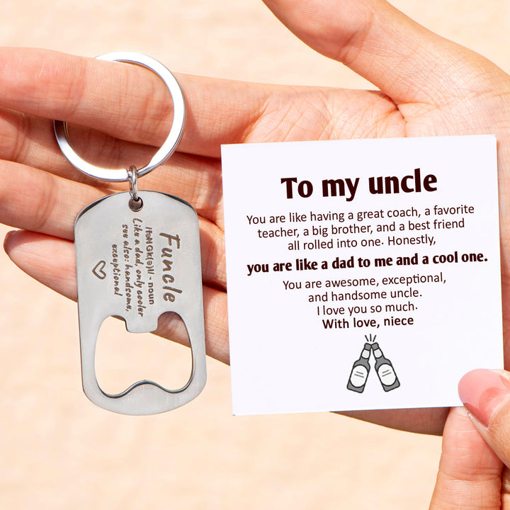 To My Uncle "Cool Uncle" Key Ring