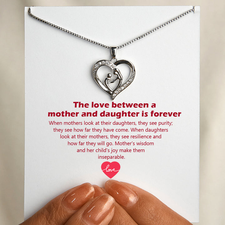 To My Daughter "The love between a mother and daughter is forever" Face to Face Necklace