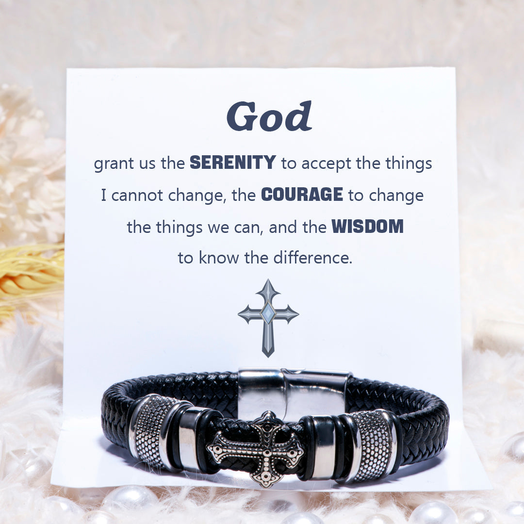 "God grant us Power" Cross Bracelet