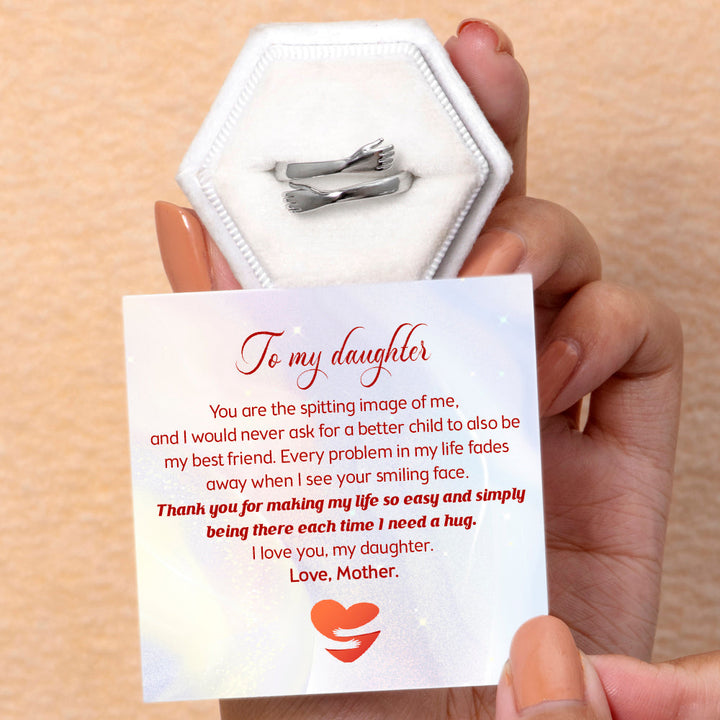 To My Daughter "Always with you" Hug Ring