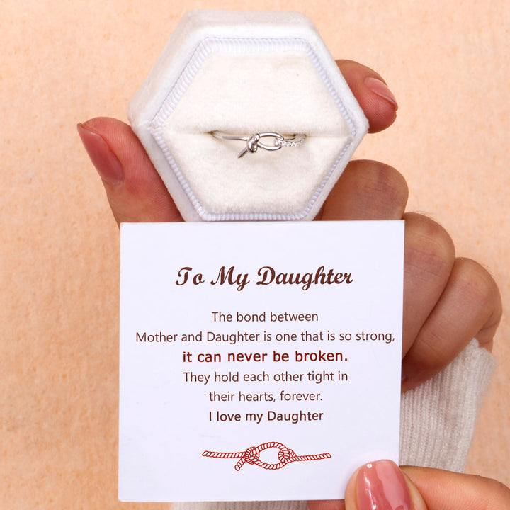 To My Daughter "A bond can never be broken" Bond Ring