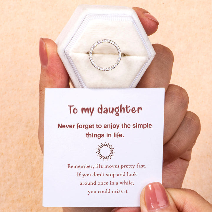 To My Daughter "Enjoy the simple things" Ferris Ring