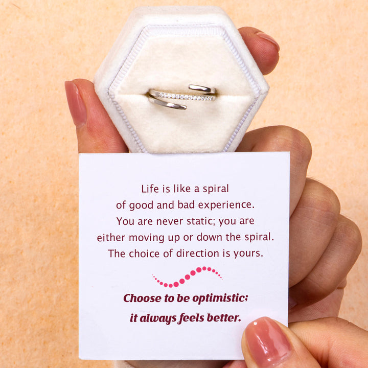 "Choose to be optimistic" Coil Ring