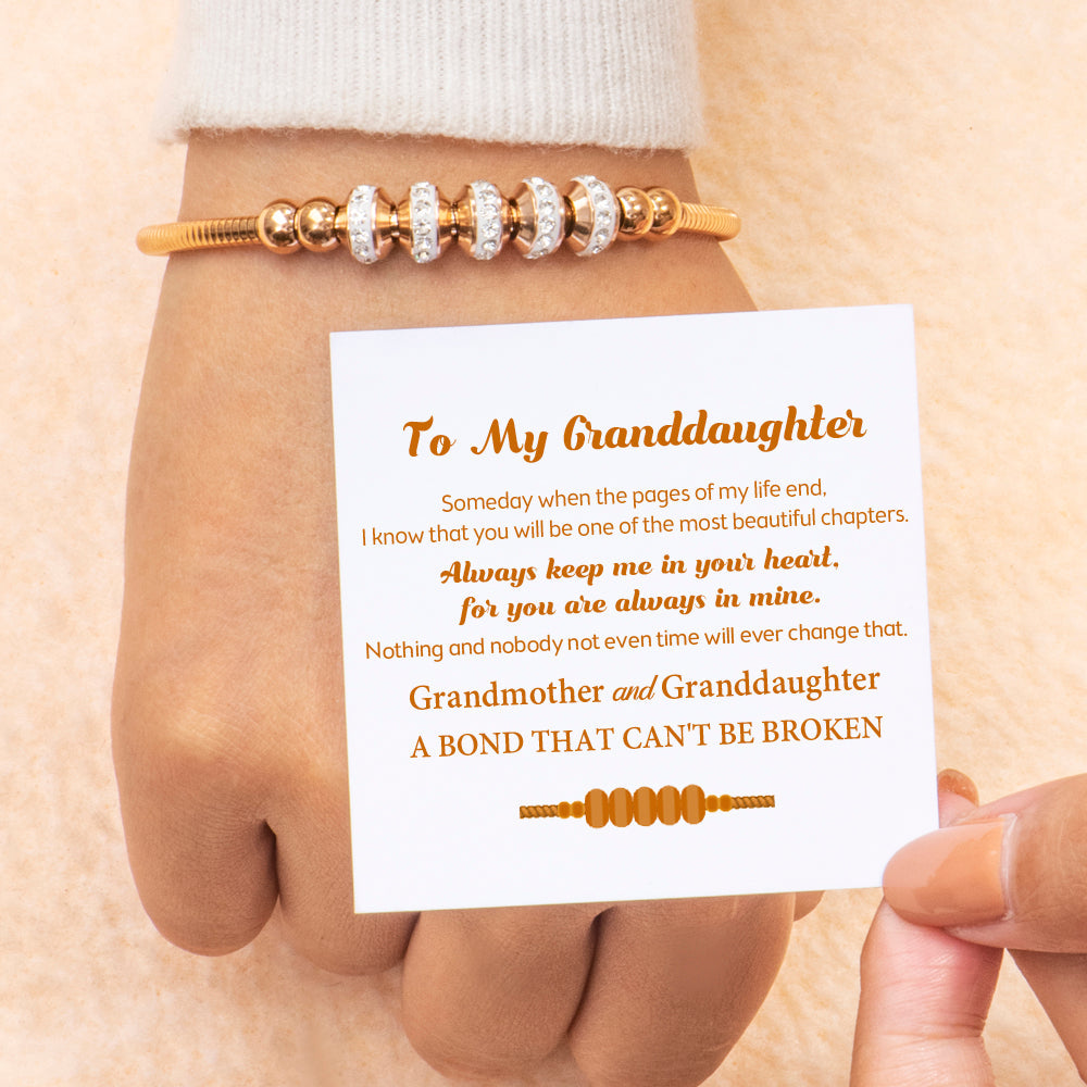 To My Granddaughter "A bond can never be broken" Bond Bracelet