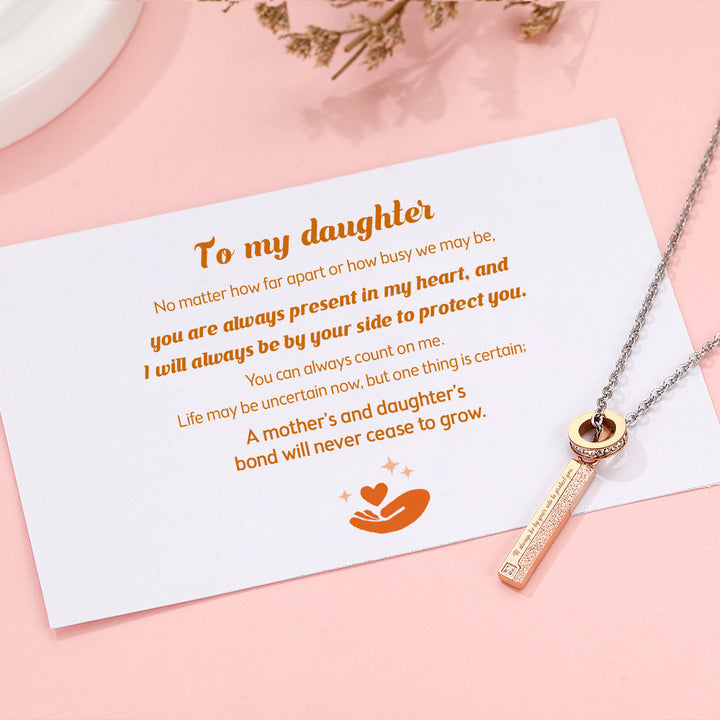 To My Daughter "Always in my heart" Pendant Necklace