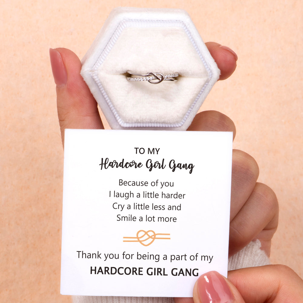 To My Hardcore Girl Gang "HARDCORE GIRL GANG" Knot Ring