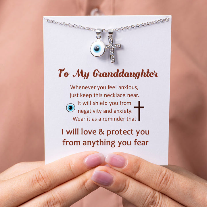 To My Granddaughter "Protect You" Evil Eye Necklace