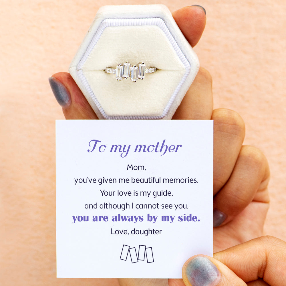 To My Mother "Always by my side" Ring