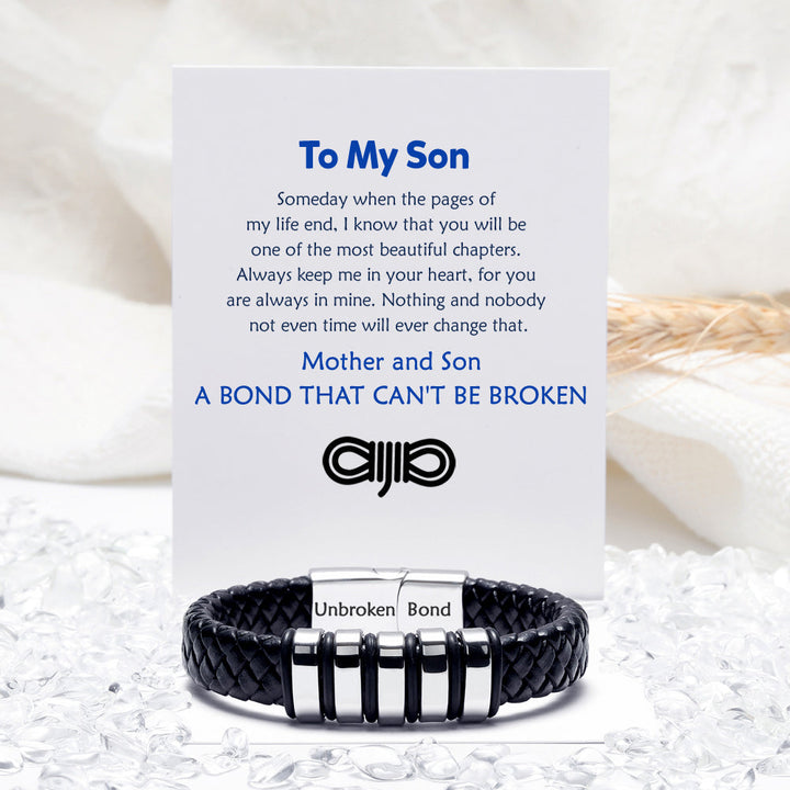 To My Son "A BOND THAT CAN'T BE BROKEN" Bond Bracelet