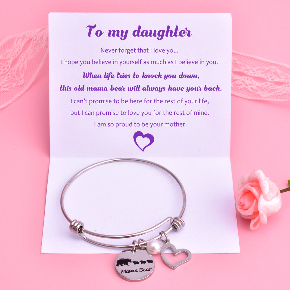 To My Daughter "Always support you." Bracelet