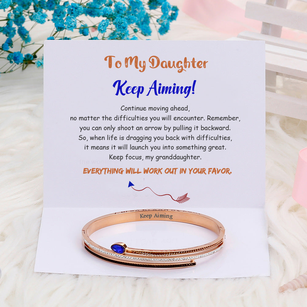 To My Daughter "Keep Aiming" Bracelet