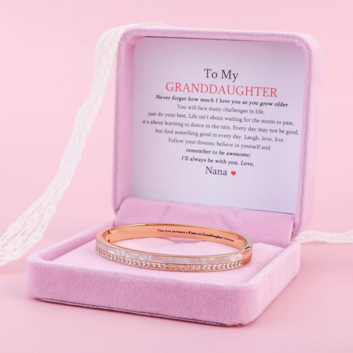 [Optional Address] To My GRANDDAUGHTER "The love between a [Nana] and Granddaughter is forever" Diamond And Fritillary Bracelet [💞 Bracelet +💌 Gift Card + 🎁 Gift Box + 💐 Gift Bouquet] - SARAH'S WHISPER