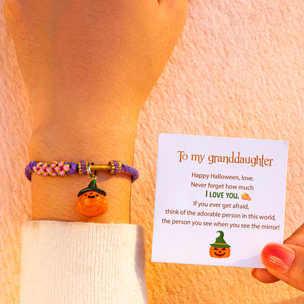 To My Granddaughter "Happy Halloween" Halloween Bracelet