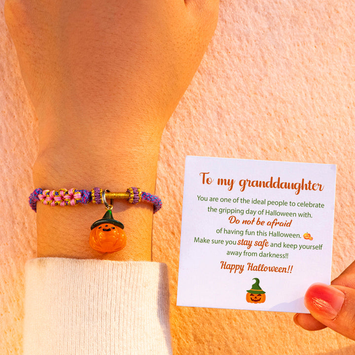 To My Granddaughter "Happy Halloween" Halloween Bracelet