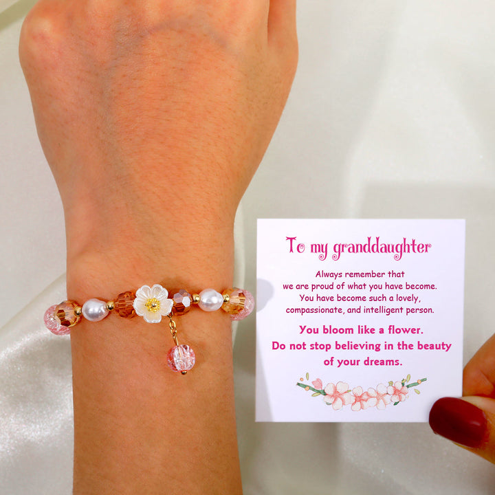 To My Granddaughter "You bloom like a flower" Flower Bracelet