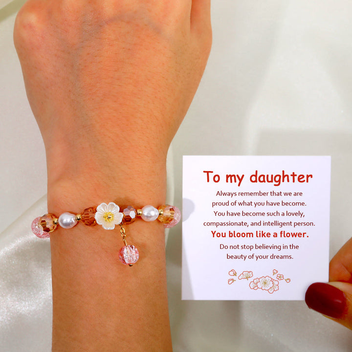 To My Daughter "You bloom like a flower" Flower Bracelet