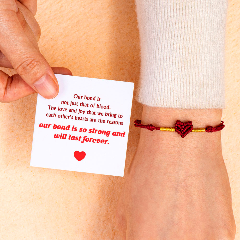 Dainty heart bracelet with an inspirational message card in a gift box.