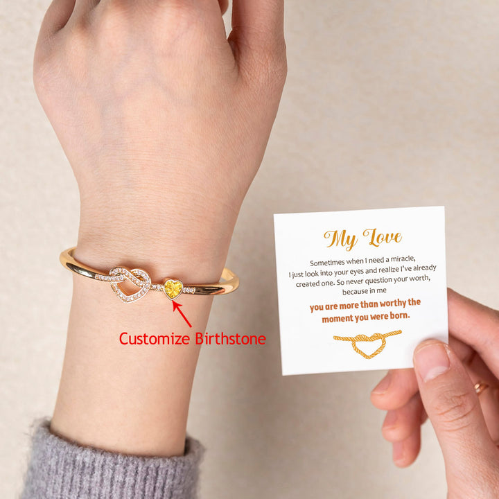 Mother and Daughter Bracelet with Heartfelt Card, Gift Box, and Bag, Symbolizing Unconditional Love and Self-Worth