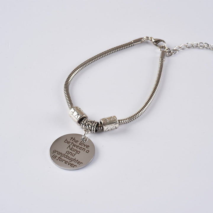 To My GRANDDAUGHTER "The love between a Nana and Granddaughter is forever" Bracelet - SARAH'S WHISPER