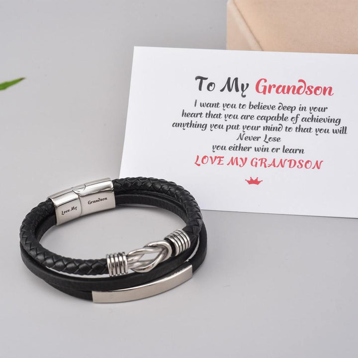 To My Grandson " Love My Grandson" Bracelet - SARAH'S WHISPER