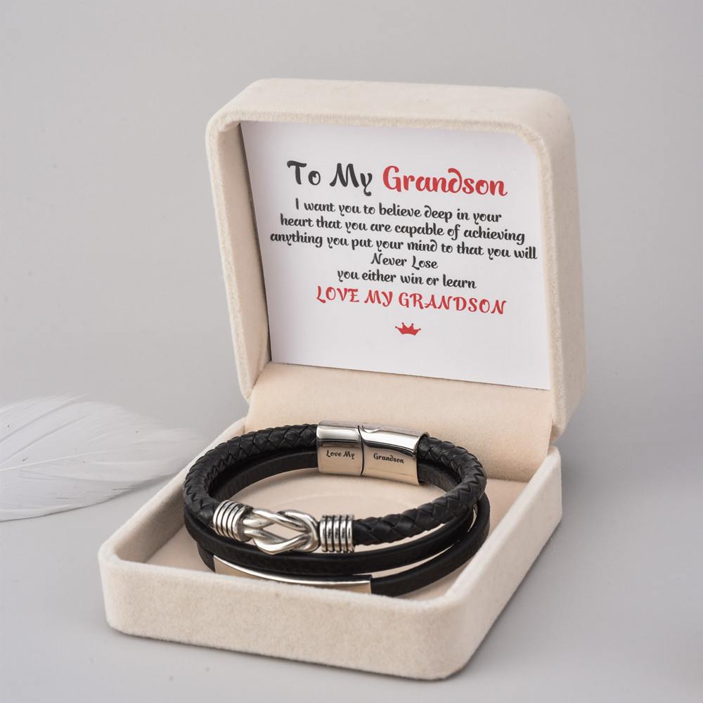 To My Grandson " Love My Grandson" Bracelet - SARAH'S WHISPER