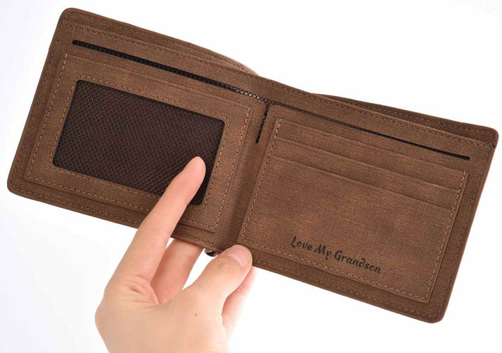 To My Grandson "Love My Grandson" Leather Wallet - SARAH'S WHISPER