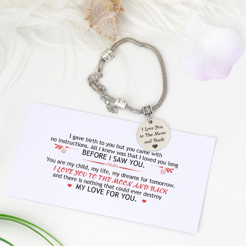 To My Daughter "I Love you to The Moon and Back" Bracelet - SARAH'S WHISPER