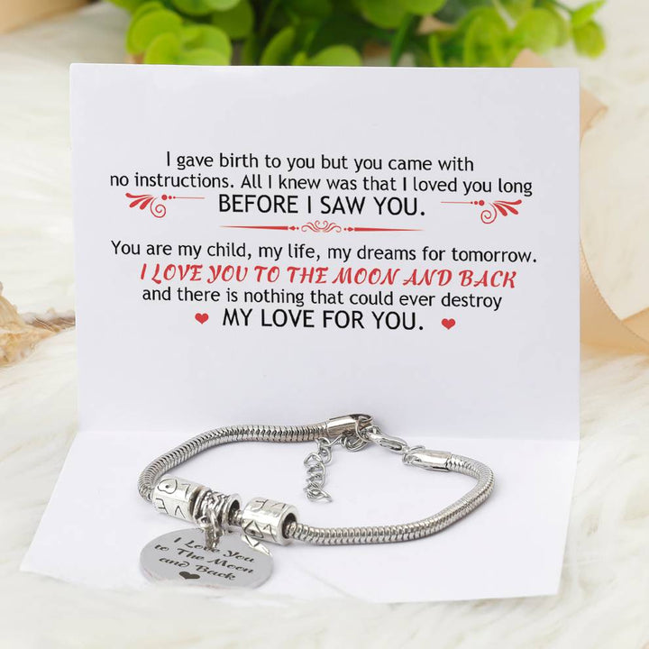 To My Daughter "I Love you to The Moon and Back" Bracelet - SARAH'S WHISPER